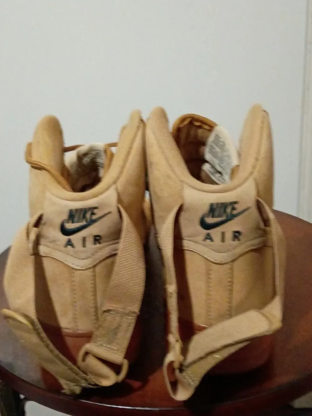 Nike Air Force 1 High ’07 Flax Wheat Men’s Size 12 Suede Sneakers Tan Gum Sole